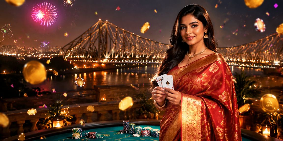 A female player at a Kolkata poker table